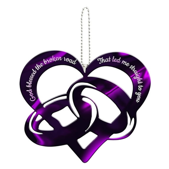 FFENYAN Valentine's Day Gift Heart Shape Car Pendant Home Decorations Romantic Valentine's Day Pendant Painted Acrylic Hanging Decoration Home Living Room Bedroom Car Decoration