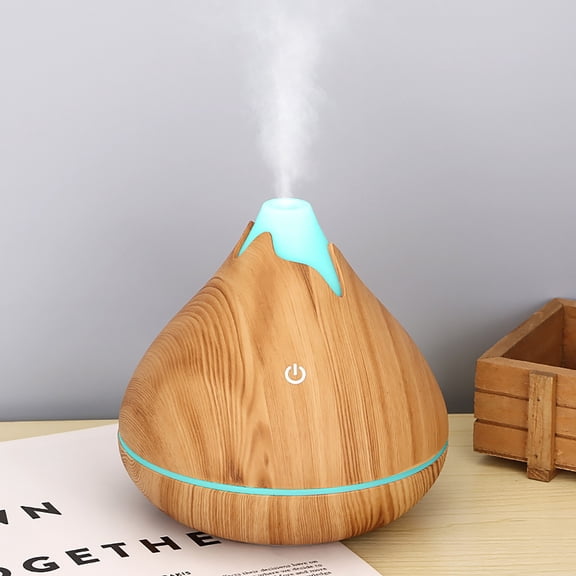 FFENYAN Warm Small Night Light Unique Design Sesktop Usb Humidifier Colorful Night Light Home Office Mute Aromatherapy Humidifier Wood Grain