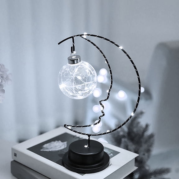 FFENYAN Warm Small Night Light Unique Design Table Lamp Night Light Moon Light LED Ball Light Bedroom Decoration Table Lamp