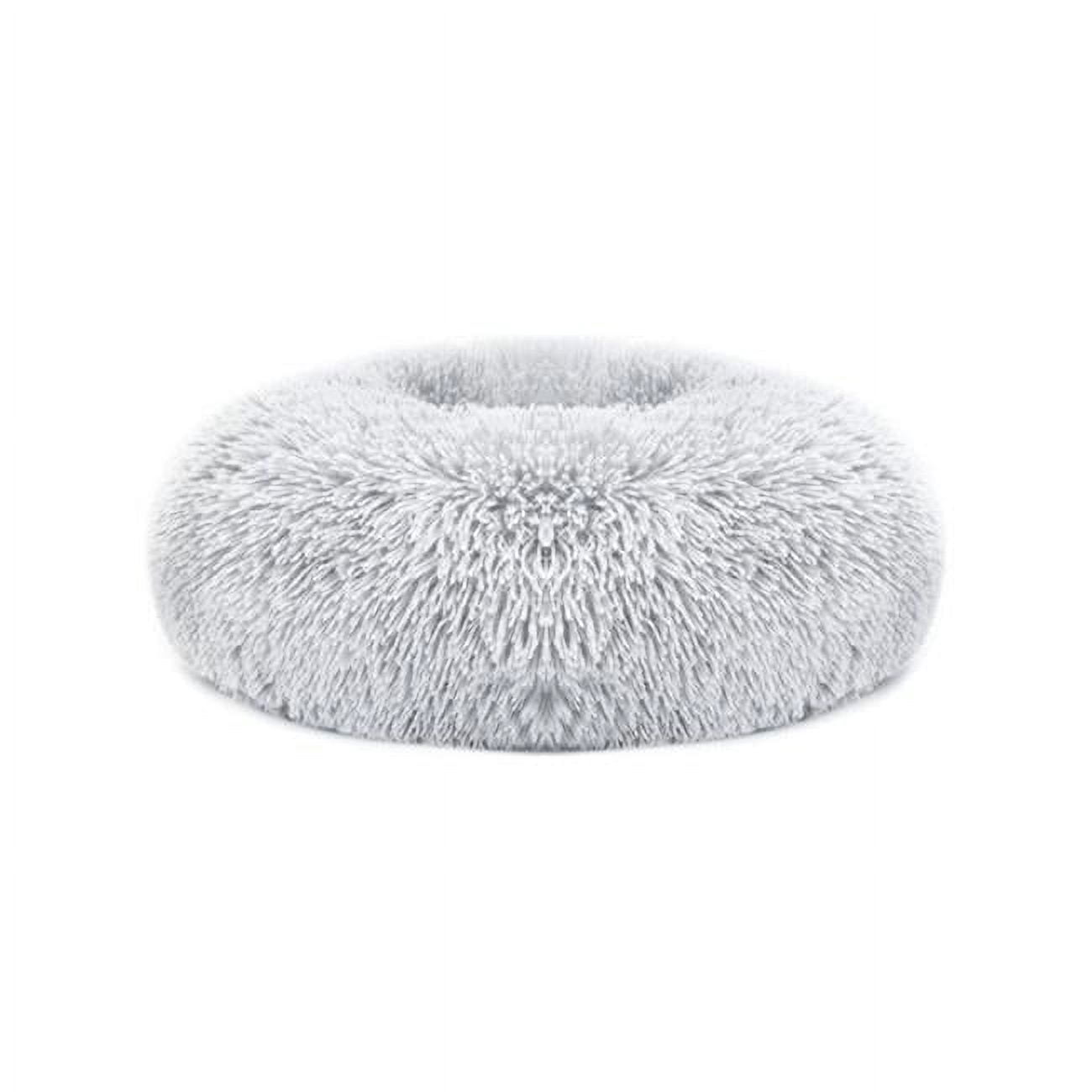 FFF-Gray-L-GPCT2120 Pet Soft Warm Fleece Puppy Cozy Nest Sofa Cushion Cat & Dog Bed, Gray - Large