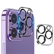 FFF-Lens-12-2Pc-GPCT3895 Ultra HD Camera Lens Protectors 9H Hardness Tempered Glass Camera Lens Protectors for iPhone 14 14Plus 14Pro 14Pro Max 13 13Pro 13Max 12 12 - Pack of 2
