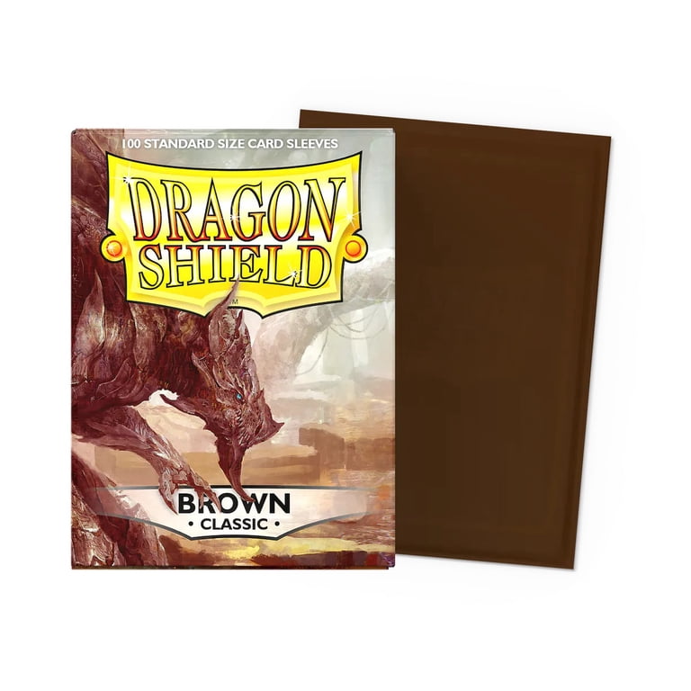 brown card sleeves Dragon Shield 100CT Standard Size Deck Protector Classic Sleeves