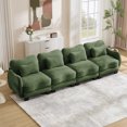 thumbnail image 1 of FFH 131.5" Oversized Modular Sectional Couch, 4 Seat Chenille Cloud Sofa for Living Room, Green, 1 of 13