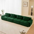 thumbnail image 1 of FFH Cloud Sofa Sectional, 150" Oversize Modern Boneless Couch with Tufted Design (Green, 4 Seater), 1 of 13