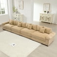 thumbnail image 1 of FFH Modular Sectional Sofa, 167.6" Oversized Comfy Cloud Couch, Deep Seat Corduroy Modular Sofa, Sectional Couches for Living Room, Camel, 1 of 16