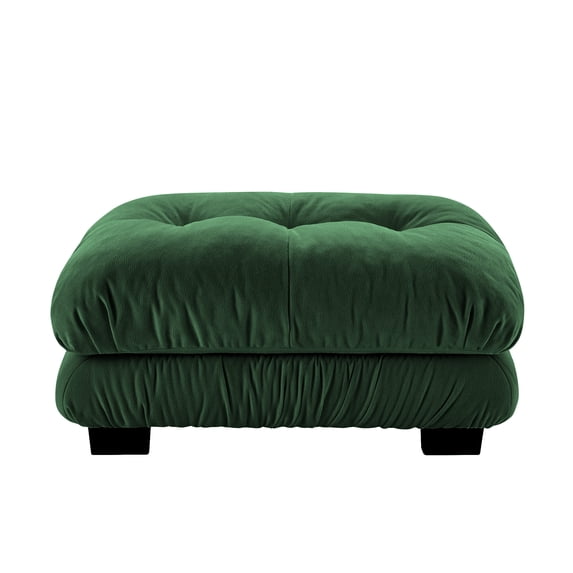 FFH Ottoman for Sectional Sofa, Cloud Footrest for Couch, Chenille Dark Green