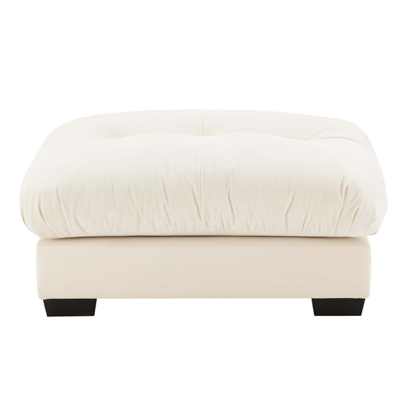 FFH Ottoman for Sectional Sofa, Velvet Cloud Ottoman for Couch, Beige