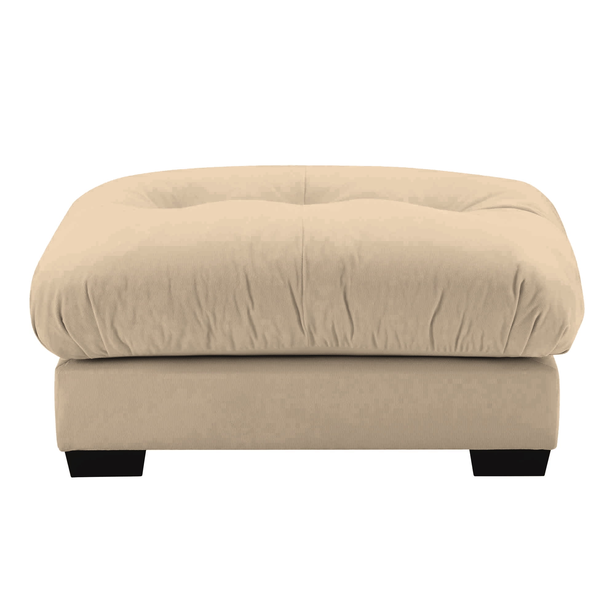 FFH Ottoman for Sectional Sofa, Velvet Cloud Ottoman for Couch, Camel
