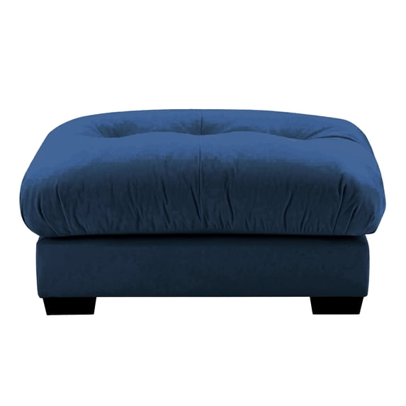 FFH Ottoman for Sectional Sofa, Cloud Footrest for Couch, Velvet Dark Blue