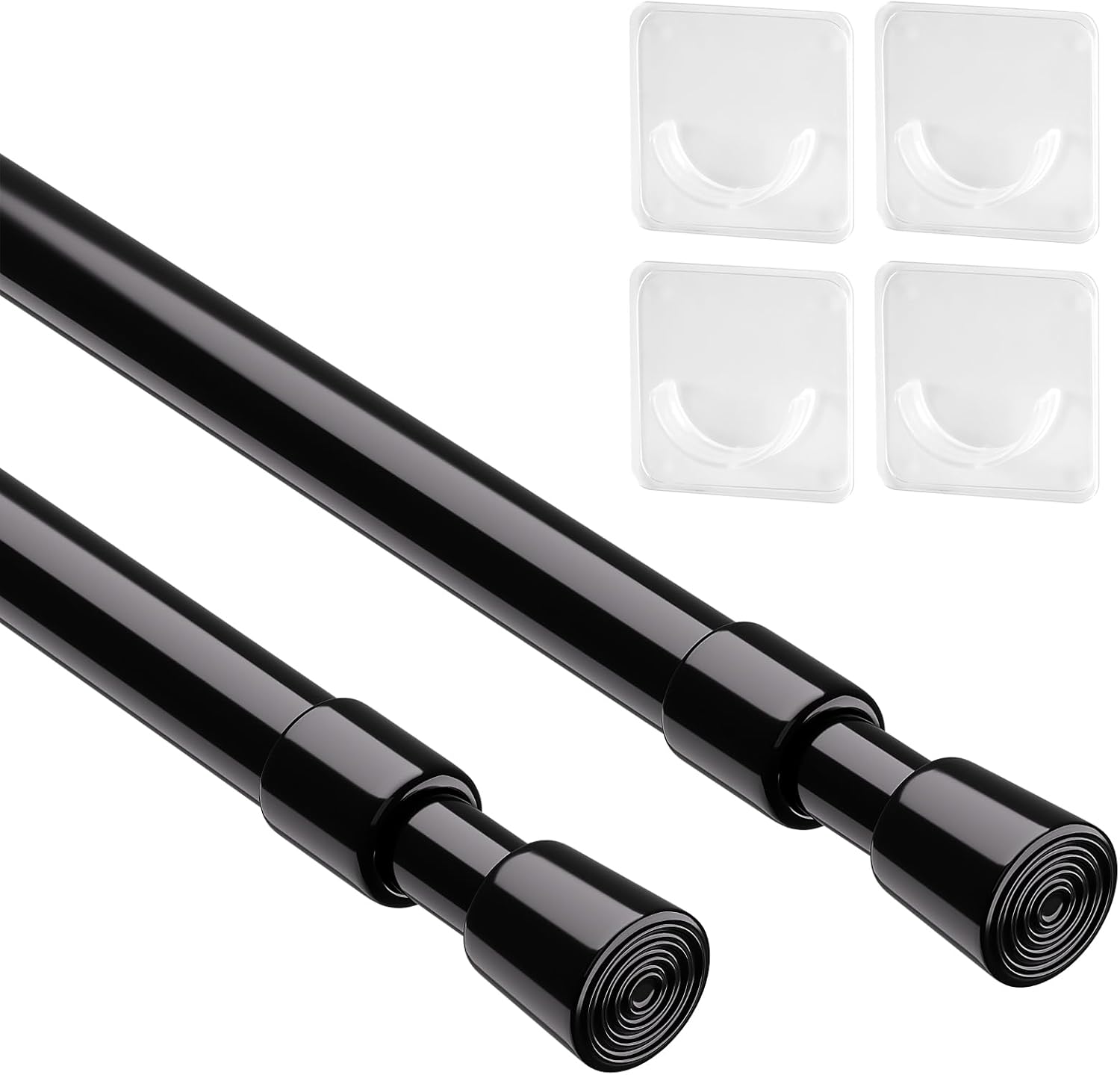 FFHAAD-KXLife 2 Pack Spring Tension Curtain Rod 35-46 inch, 5/8 ...