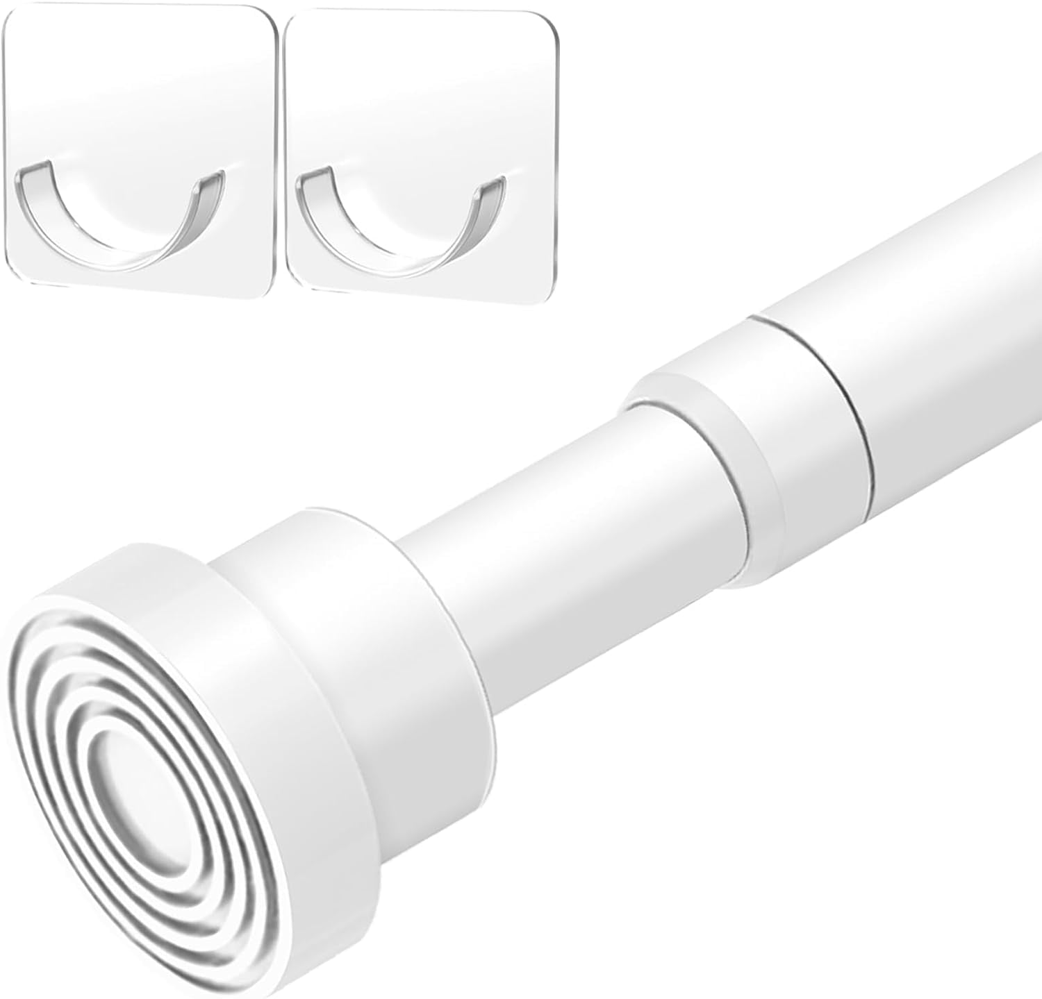 Spring Loaded Extension Rods FFHAAD-Spring Tension Rods 33 to 45 inch Adjustable Tension Curtain Rod ...