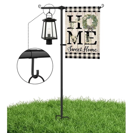 FFILY Garden Flag Holder Shepherds Hook with Rust Resistant