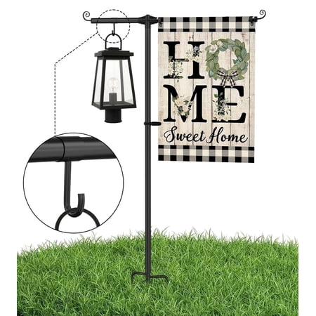 FFILY Garden Flag Holder Shepherds Hook with Rust Resistant
