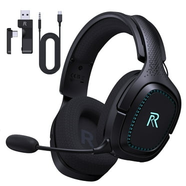 FFN 2.4GHz Wireless Gaming Headset for PS5/PS4, PC, Switch, Bluetooth 5.2 Gaming Headphones with Microphone Noise Canceling, 45H Battery, 3.5mm Wired Mode for Xbox Series - Black