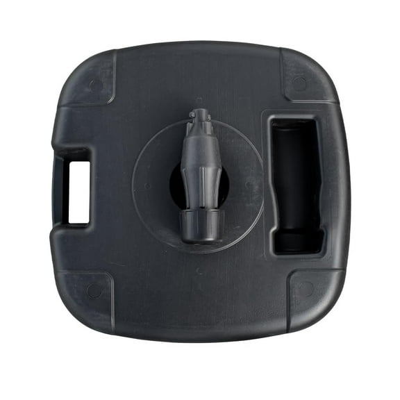 FFN Square Patio Umbrella Base Stand for Indoor & Outdoor, Heavy Duty, Easy-Fill Spouts for Water/Sand for Garden, Backyard and Tennis Courts Poolside Black