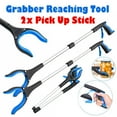 thumbnail image 1 of FFORCE 2Pick Up Reaching Tool Hand Grip Reacher Heavy Duty Aid for Trash Cans, Ergonomic Design Reacher Tool for Easy Retrieval in Hard-to-Reach Places, 1 of 5