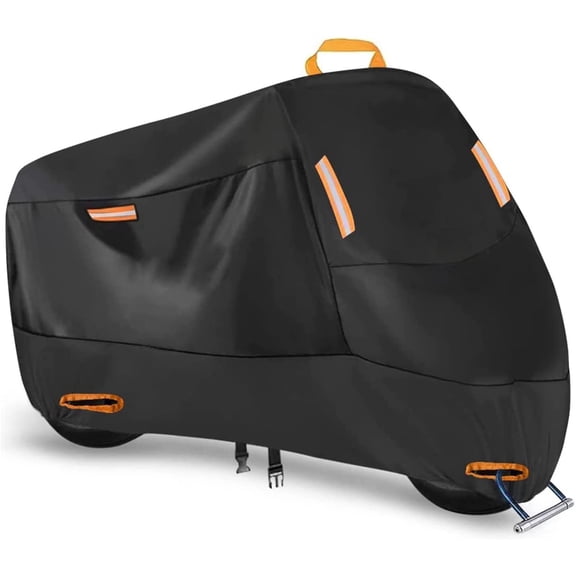 FFORCE 420D Motorcycle Cover, All-Season Outdoor Waterproof and UV-Resistant Electric Scooter Cover, 4XL – 116.14*43.31*55.12in (295*110*140cm)