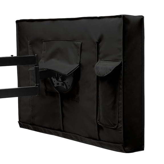 FFORCE 46-48 inch Outdoor TV Cover | 600D Waterproof and UV-Resistant, 6-Sided Full-Coverage Protection for TVs | Includes Remote Control Storage