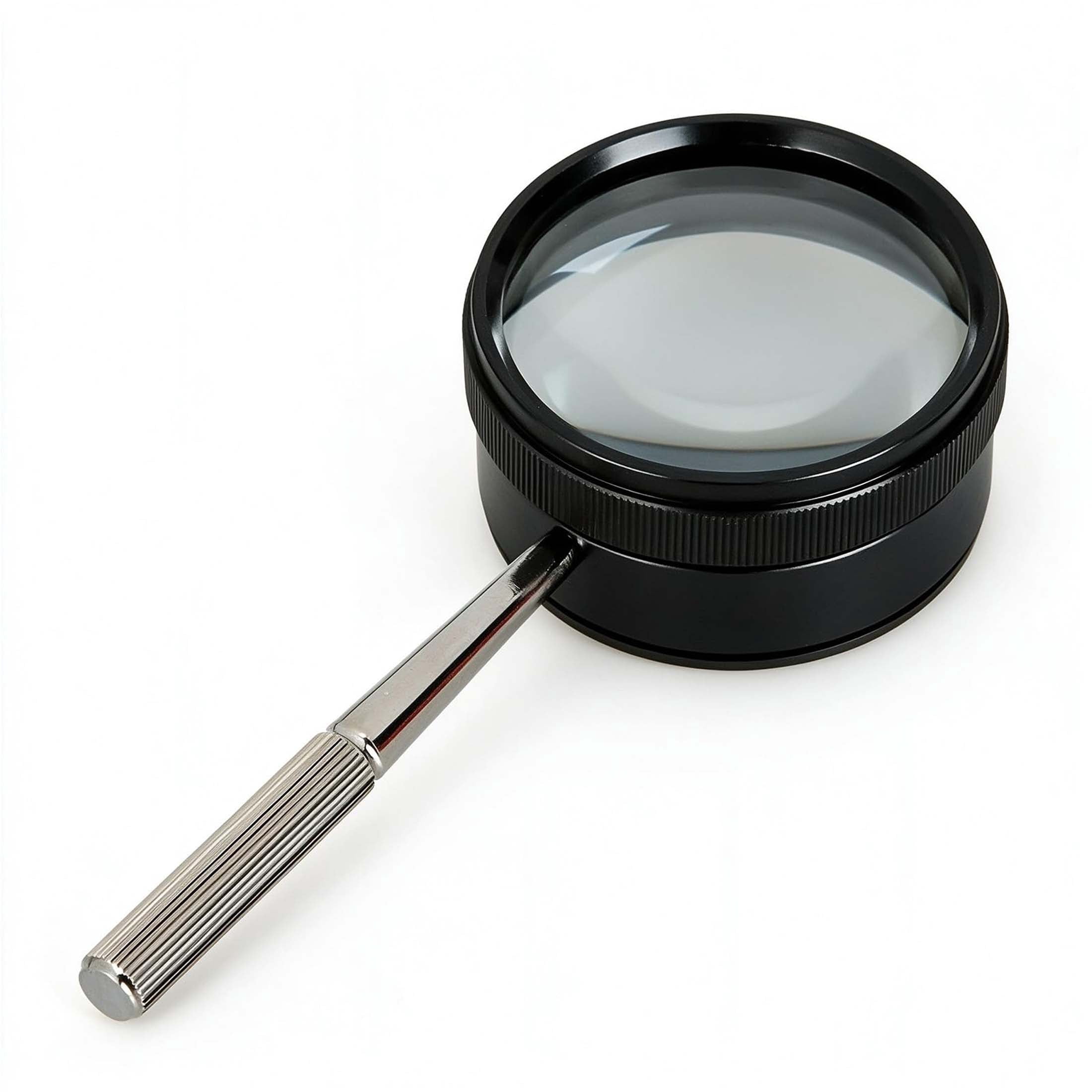 FFORCE 50mm Handheld Magnifying Glass with Glass Lens and Metal Handle ...