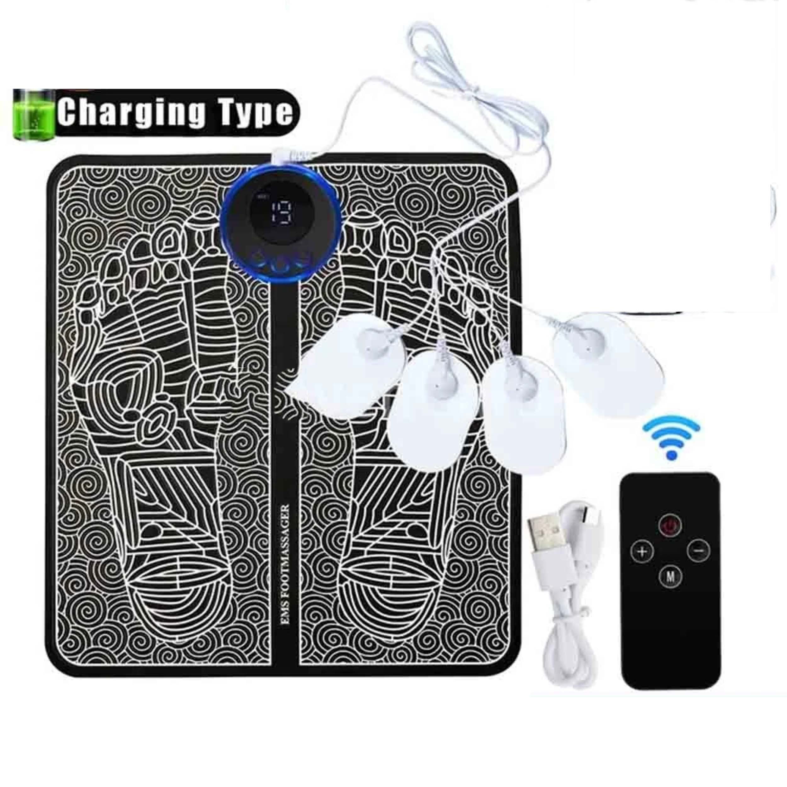 FFORCE Electric Muscle Stimulator Electric Foot Massager Pad Massage Mat Relief Pain Wireless Remote Control Full Body Therapy Mat
