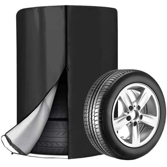 FFORCE Tire Covers for Storage Outdoor, 420D Waterproof Material, with Zipper and Drawstring, Tire for Sedans, SUVs, and MPVs, 28.76 x 43 in