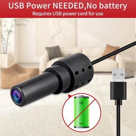 FFORCE WiFi Wireless Mini Camera Recorder Pinhole DIY HD Screw IP DVR Nanny Cam CCTV Compact Design Easy Install for Baby Elder Pet Monitoring Day Night Vision