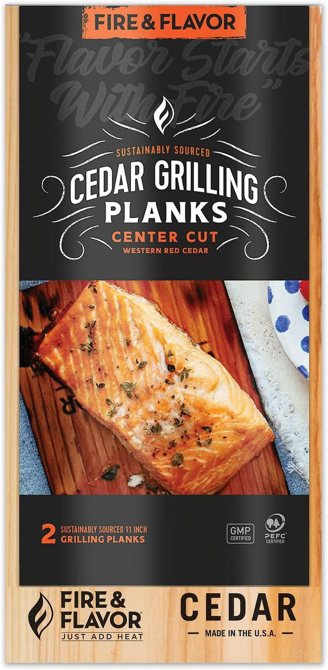 FFPD192 11Inch Sustainably Sourced Cedar Grilling Planks for Delicious