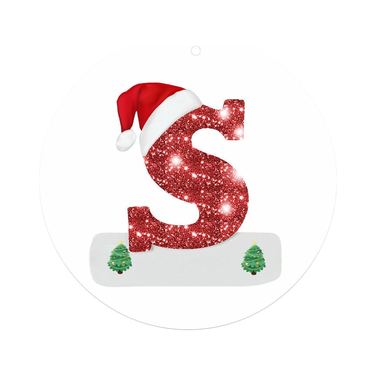 FFUKOV Christmas Letter Ornaments Wooden Christmas Tree Ornaments