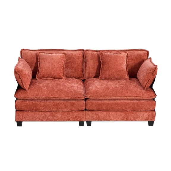 FFZ 2-Seater Cloud Modular Sofa, Chenille, Blue
