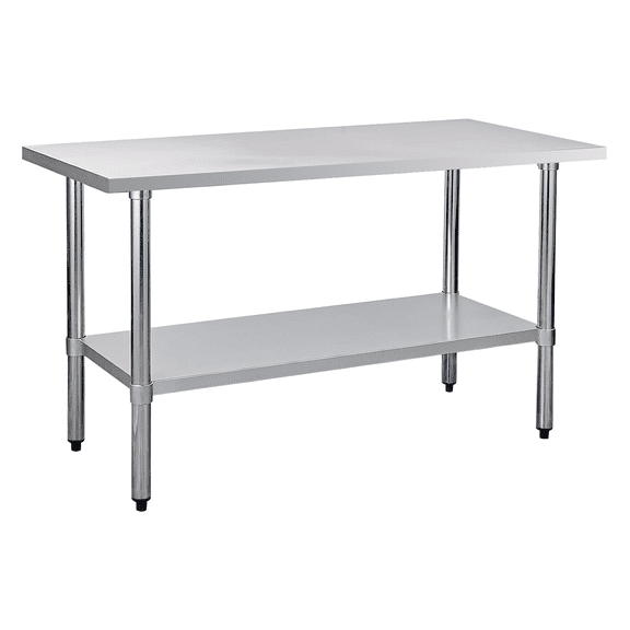 FFZ 24 x 60 inch 18-Gauge Stainless Steel Commercial Work Table with Undershelf, Silver