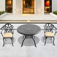 thumbnail image 1 of FFZ 3-Piece Set Of Cast Aluminum Patio Furniture With Beige Cushions, 1 of 6