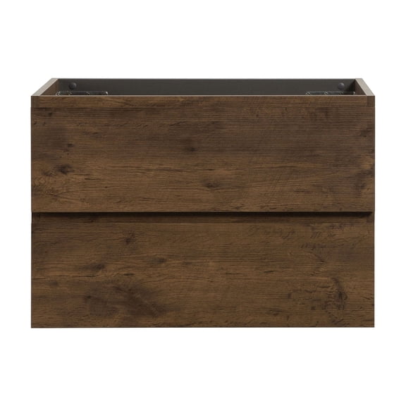 FFZ Alice 30 inch Wall Mount Bathroom Vanity with 2 Drawers, Walnut
