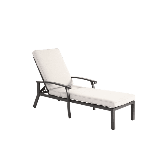 FFZ Aluminium Cast Lounge Chair with Adjustable Backrest, Beige