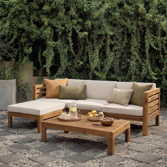 FFZ Cambridge L Shape Sofa Set, Beige