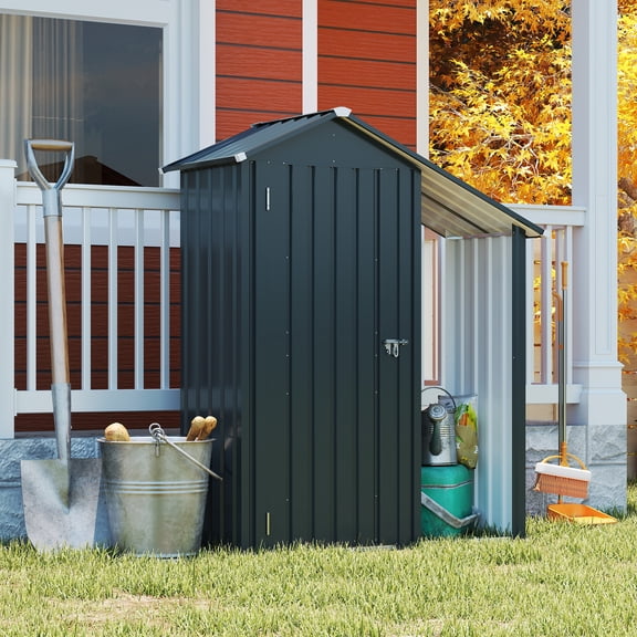 FFZ Campcraft Small Metal Compact Garden Shed Galvanized Iron Sheet