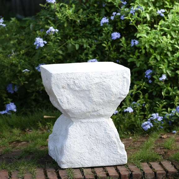 FFZ Cleo Outdoor Paito Modern Minimalist Mgo Side Table, White