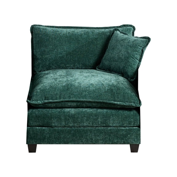 FFZ Cloud Sectional Single Seat Couch with Breathable Chenille Fabric, Green