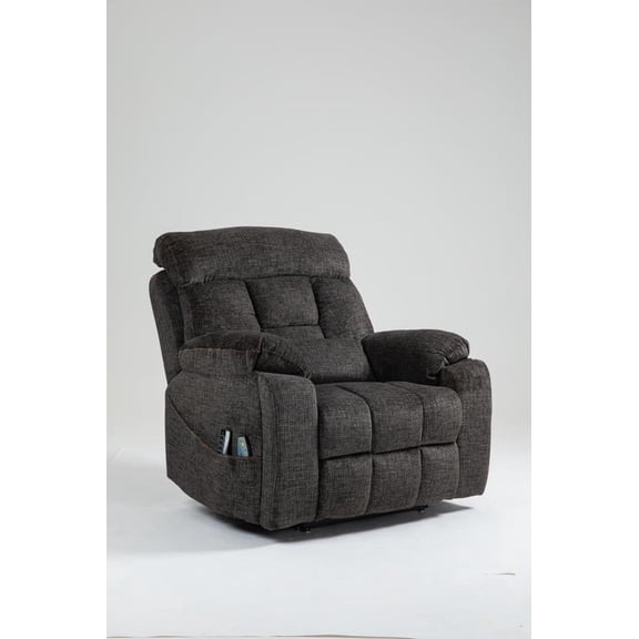 FFZ Electric Lift Chair with Heating, Massage and 180 Degree Recline, Dark Brown