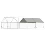 FFZ Large Metal Chicken Coop, Walk-in Chicken Run,Galvanized Wire Poultry Chicken Hen Pen Cage, Rabbits Duck Cages with Waterproof and Anti-Ultraviolet Cover for Outside