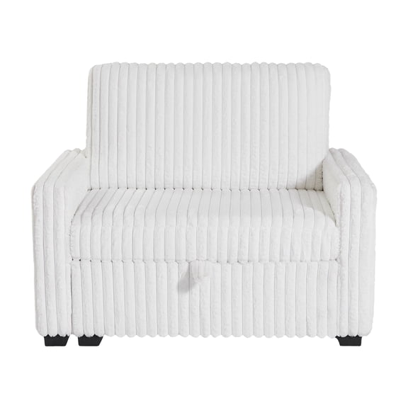 FFZ Living Room Upholstered Sofa With Fabric Surface/ Chesterfield Tufted Fabric Sofa Couch, Large-White