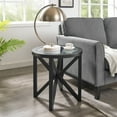 FFZ Modern simple glass coffee table, tempered glass coffee table solid ...