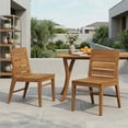 thumbnail image 1 of FFZ Outdoor Acacia Wood Dining Chair (Set Of 2), Teak Finish Patio Chair With Ergonomic Curved Back,Patio, 1 of 5