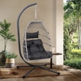 thumbnail image 1 of FFZ Outdoor Egg Hanging Chair With Stand, Patio Wicker Swing Egg Chair Indoor Swinging Chair Outdoor Hammock Egg Chair, 1 of 6