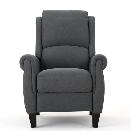 FFZ Recliner with Push Rack and Clean Lines, Charcoal