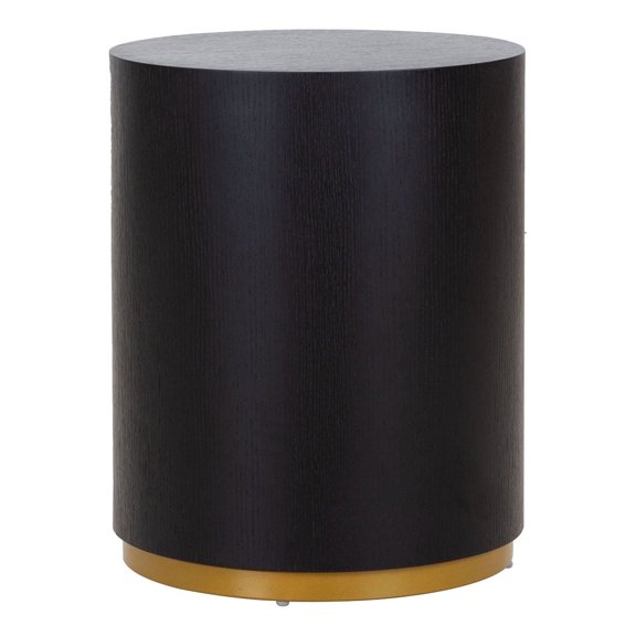 FFZ Round Coffee Table with MDF Construction and Flexible Use, 15.7 x 15.7 x 19.67 inch, Black