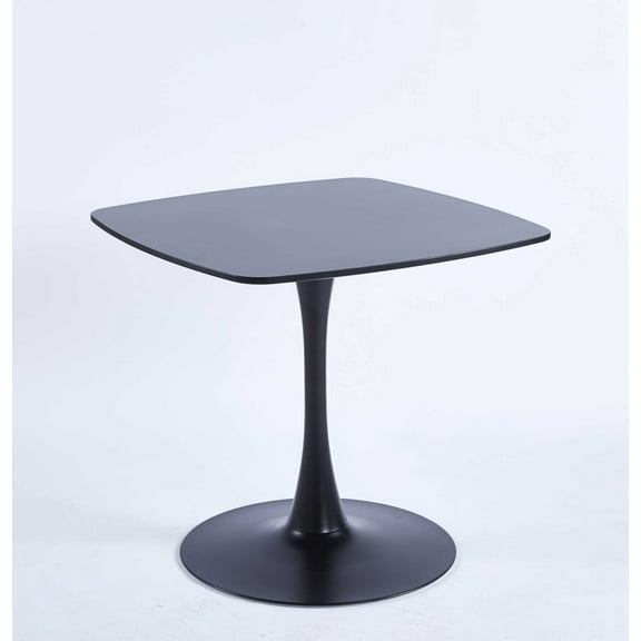 FFZ Special MDF Dining Table Kitchen Executive Desk with Sturdy Metal Legs, Black