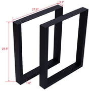 FFZ Square Table Legs 28X 28" ,Wide Metal Legs , Heavy Duty Steel Desk Legs Leg Dining Legs Coffee Desk Leg, Set Of 2