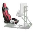 thumbnail image 1 of FFZ Universal PVC Bucket Style Reclinable PU Leather Simulator Racing Seat, Red, 1 of 6