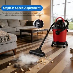 FFZ Wet Dry Vac, 8 Gallon, 6 Peak HP, 3 in 1 Shop Vacuum with Blowing Function, Wet/Dry Vacuum to Clean Floor, Upholstery, Gap, Car, Black