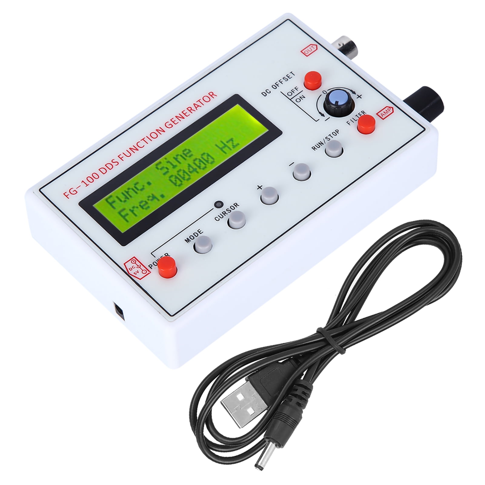 FG‑100 DDS Function Generator Sine Frequency 1HZ‑500KHz Counter Signal